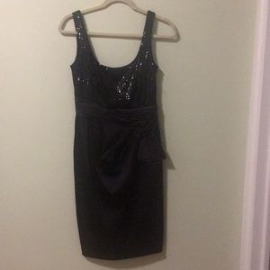 Sequins + Satin Cocktail Dress